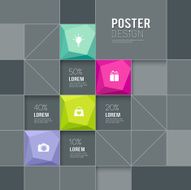 Modern posters squares template for business design