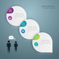 Infographic design template Business concept with 3 options N12