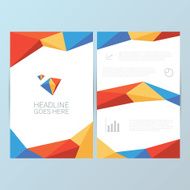 Low poly abstract vector background Report cover template Infographics presentation