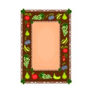 Decorative frame with fruit motif