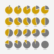 Set of circle diagram infographic design N3