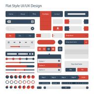 Flat style UI UX design N2