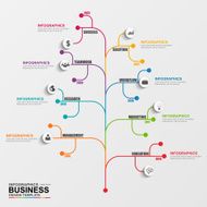 Infographic tree vector design template N2