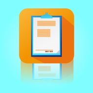 Flat Color Contract Icon