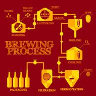 Brewery process infographics N2