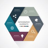 infographic elements hexagon N3