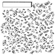 Vector Sketch background with money N3