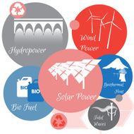 Renewable energy icons