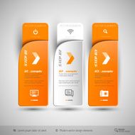 Vector tabs as design elements for business layouts N47