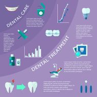 Dental Flat Color Infographic