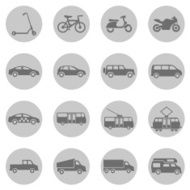 Vector Set of Ground Transportation Icons N4