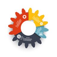 Infographics repair machines Abstract gear icons