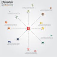 Infographic report template with text and icons N3