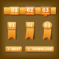 orange vector labels