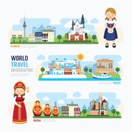 Travel and outdoor Europe Landmark Template Design Infographic N2