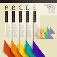 vector abstract origami infographic elements