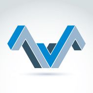 Vector abstract element created from checkmarks Geometric