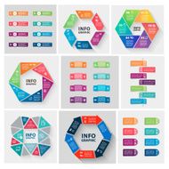 Vector paper triangle stickers and labels with realistic shadows for