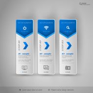 Vector tabs as design elements for business layouts N48