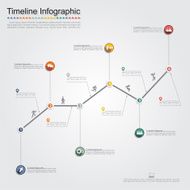 Infographic report template with lines and icons Vector N32
