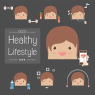 Sport exercise workout vector illustration N2