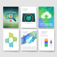Templates Design Set of Web Mail Brochures Mobile Technology Infographic N444