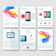 Templates Design Set of Web Mail Brochures Mobile Technology Infographic N454