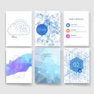 Templates Design Set of Web Mail Brochures Mobile Technology Infographic N459
