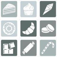 Vector Set of Dessert Icons N14