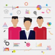 Young businessmans and business idea icon