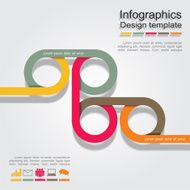 Infographic report template with lines and icons Vector N33
