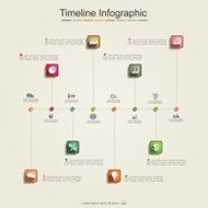 Infographic report template with lines and icons Vector N34