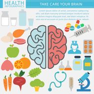 Health infographics Take care your brain