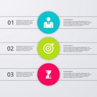 Vector illustration infographics three options N8