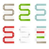 Modern business origami style options banner N30