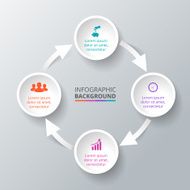 Vector circle element with arrows for infographic N2