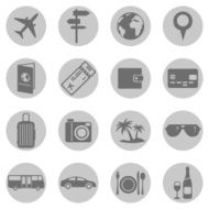 Vector Set of Travel and Vacation Icons N15