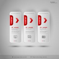 Vector tabs as design elements for business layouts N49