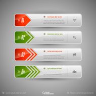 Vector tabs as design elements for business layouts N50