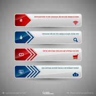 Vector tabs as design elements for business layouts N51