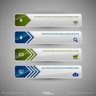 Vector tabs as design elements for business layouts N52