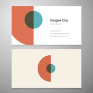 Vintage letter C icon business card template