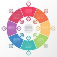 Vector circle infographics with icons Template for presentation N2