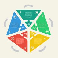 Infographics of Business concept with 5 options or steps N2