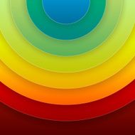 Infographics rainbow round paper shapes abstract background