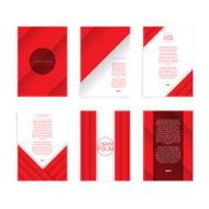 Set of Red Folder or Flyer Design