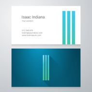 Letter I Business card template
