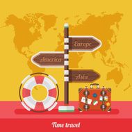 Travel Concept Stylish Background with World Map