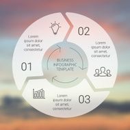 Circle line arrows infographic Template for cycle diagram graph presentation N11