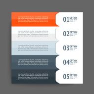 Infographics design template Business concept with 5 options N18